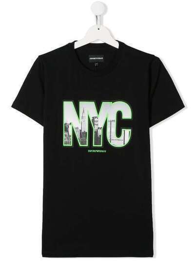 Emporio Armani Kids футболка с принтом NYC 3H4T794JGAZ0999
