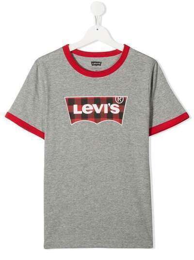 Levi's Kids футболка в клетку гингем с логотипом 9EB987