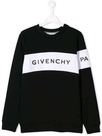 Givenchy Kids толстовка с контрастным логотипом H2513709B