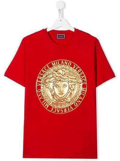 Young Versace футболка с круглым вырезом и логотипом Medusa YD000205YA000792