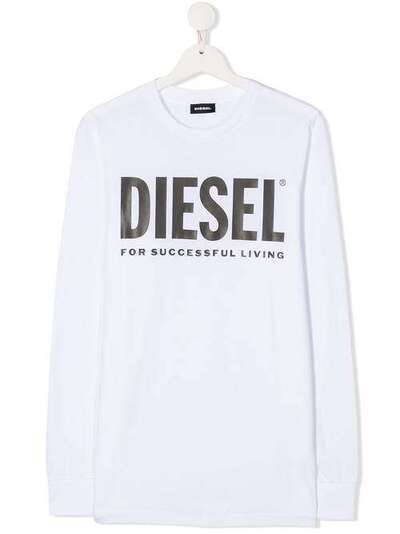 Diesel Kids футболка с длинными рукавами и логотипом 00J4Y000YI9