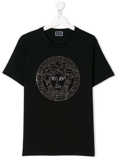 Young Versace футболка с декорированным логотипом YD000204YA000791