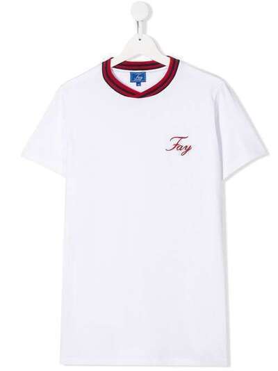 Fay Kids футболка с короткими рукавами и вышитым логотипом 5M8131MX040