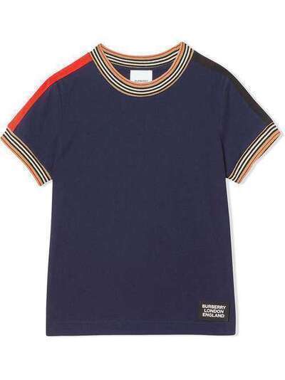 Burberry Kids футболка с отделкой Icon Stripe 8022252