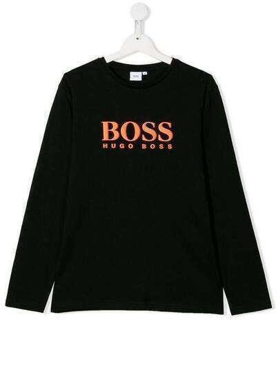 Boss Kids топ из джерси с логотипом J25E45M44