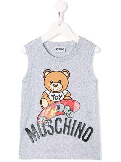 Moschino Kids TEEN teddy bear vest HMM02FLBA10