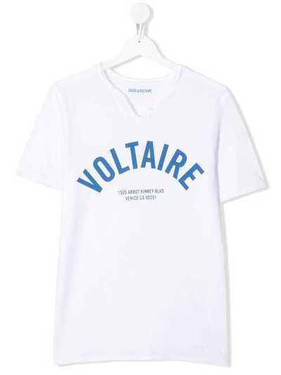 Zadig & Voltaire Kids футболка с круглым вырезом и графичным принтом SITC1825E