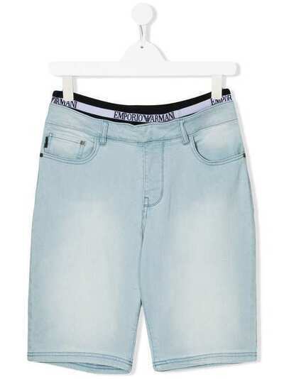 Emporio Armani Kids джинсовые шорты с логотипом 3H4S12T4DFNZ