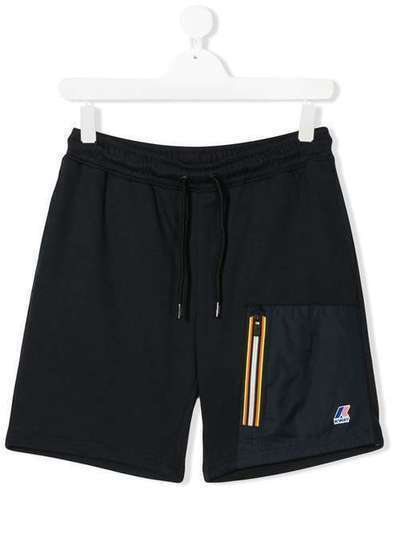 K Way Kids TEEN zipped-pocket track shorts K00BET0