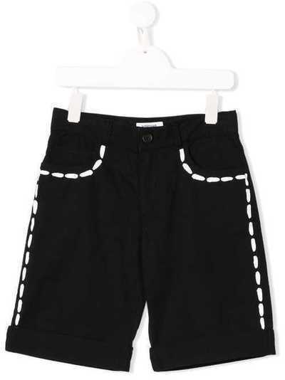 Moschino Kids шорты с контрастной строчкой HUP02PLOA01