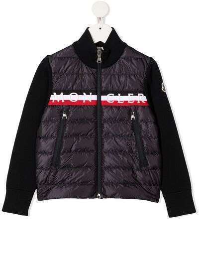 Moncler Enfant пуховик с полосками