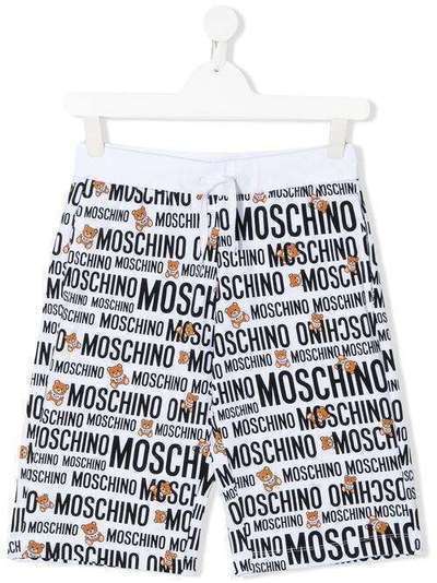 Moschino Kids шорты с кулиской и логотипом HUQ001LDB39