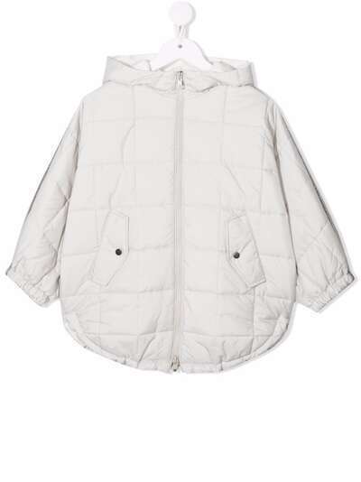 Brunello Cucinelli Kids пуховик с капюшоном