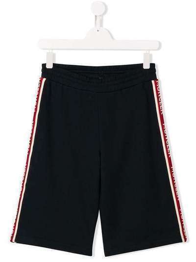 Moncler Kids шорты с полосками по бокам и логотипом 9548708800809AG778
