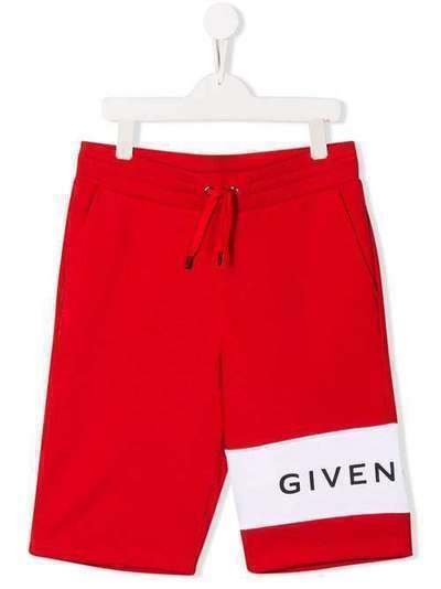 Givenchy Kids шорты с контрастным логотипом H24065991