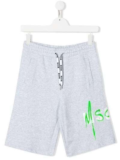 Msgm Kids шорты с кулиской и логотипом 22089101