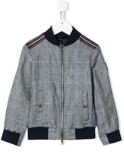 Brunello Cucinelli Kids куртка-бомбер в шотландскую клетку BD488O904C4934