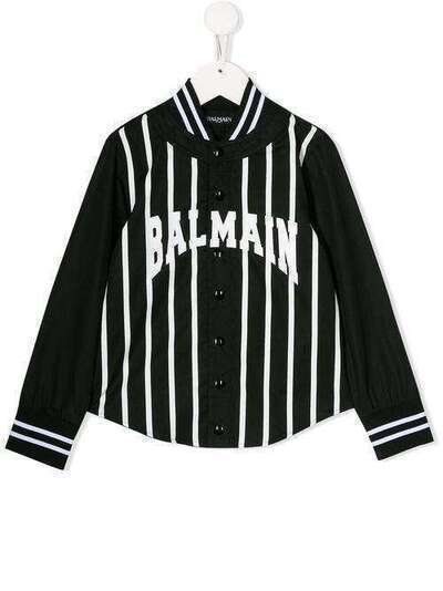 Balmain Kids куртка-бомбер в полоску 6L5520LD310