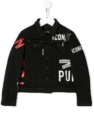 Dsquared2 Kids джинсовая куртка с принтом DQ03FPD00UV