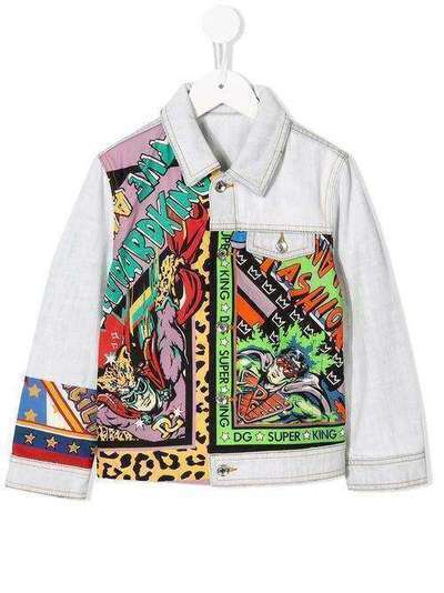 Dolce & Gabbana Kids джинсовая куртка с принтом L41B86G7SQG
