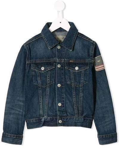 Ralph Lauren Kids джинсовая куртка с эффектом потертости 322701282