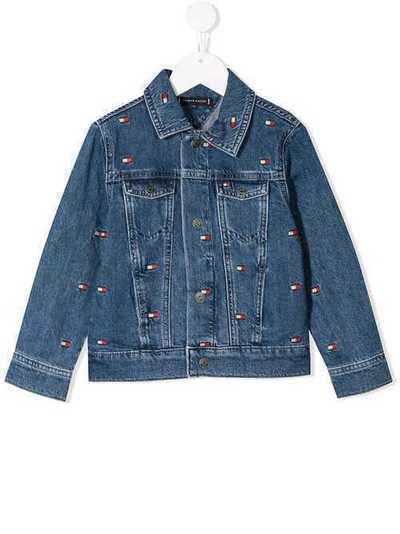 Tommy Hilfiger Junior джинсовая куртка с вышитым логотипом KS0KS00081