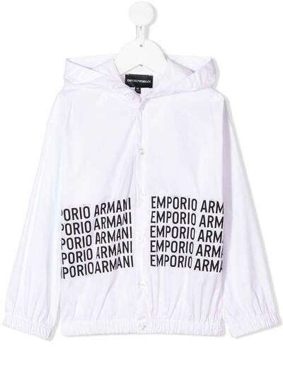 Emporio Armani Kids пуховик с капюшоном и логотипом 3H4C881N6RZ