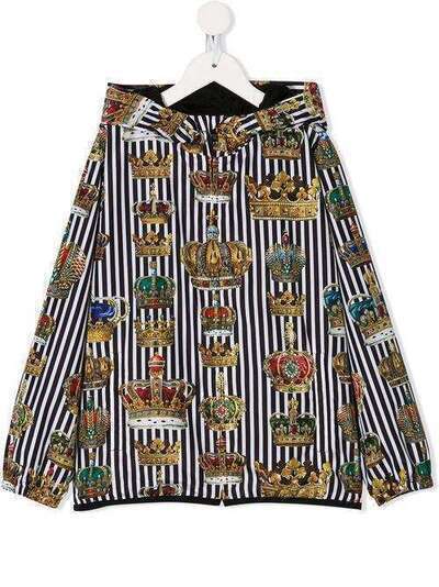 Dolce & Gabbana Kids куртка в полоску с капюшоном L4JB0WHSMJI