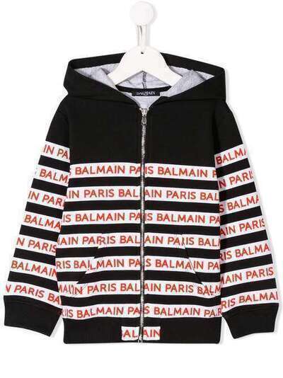 Balmain Kids куртка с капюшоном и логотипом 6L4670LX230