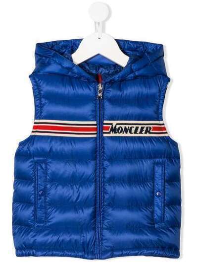 Moncler Kids жилет Bargy с контрастными полосками и логотипом 1A11920C0465