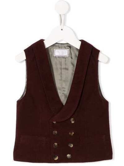 Brunello Cucinelli Kids жилет на пуговицах BN4171994ACQ175