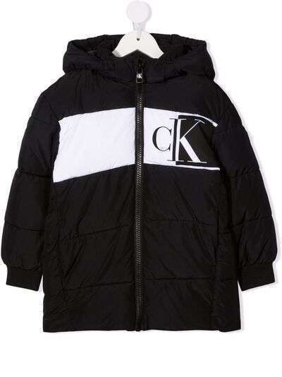 Calvin Klein Kids пуховик с логотипом