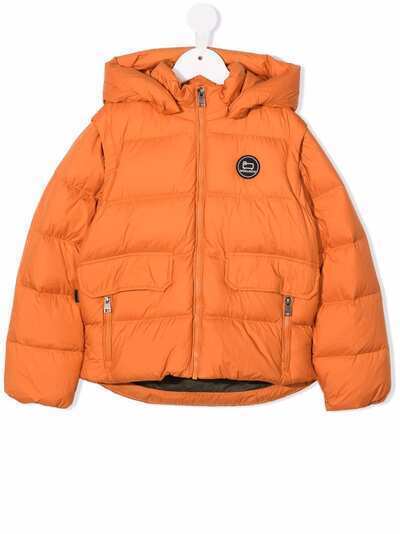 Woolrich пуховик с нашивкой-логотипом