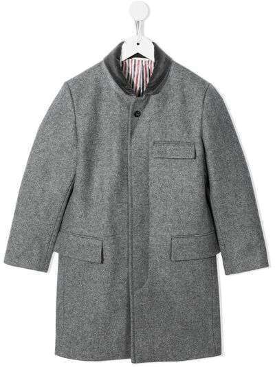 Thom Browne Kids пальто Chesterfield Melton