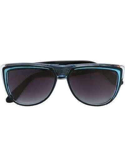 Yves Saint Laurent Pre-Owned солнцезащитные очки с массивной оправой YVVS180