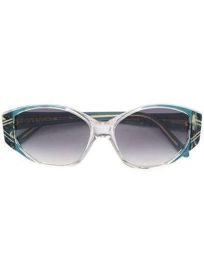 Givenchy Pre-Owned овальные солнцезащитные очки с логотипом YRT150