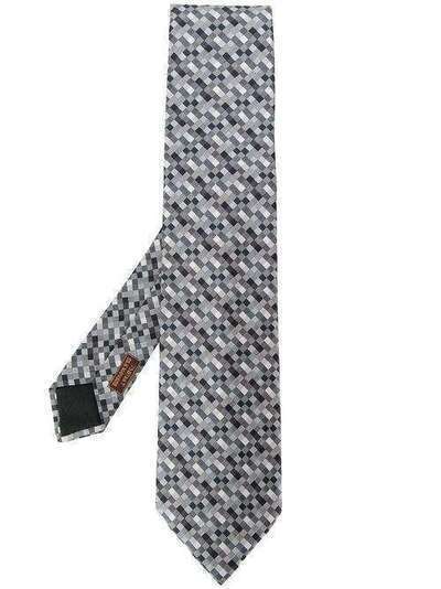 Hermès Pre-Owned галстук 2000-х годов с геометричным узором HERME150J