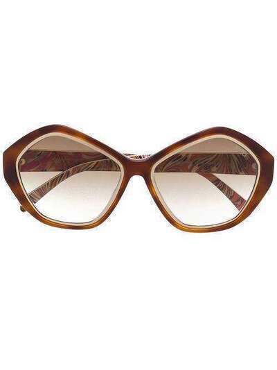 Emilio Pucci Pre-Owned солнцезащитные очки в круглой оправе ER1956P