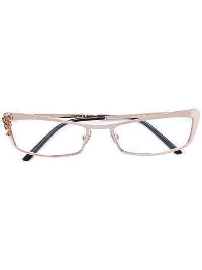 Yves Saint Laurent Pre-Owned декорированные очки с квадратной оправой YV180SL