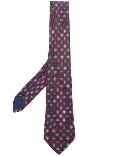 Hermès Pre-Owned галстук с геометрическим принтом HR130H