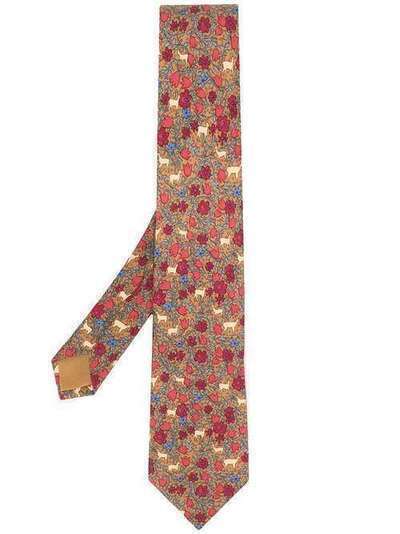 Hermès Pre-Owned галстук с цветочным узором HER180AZ