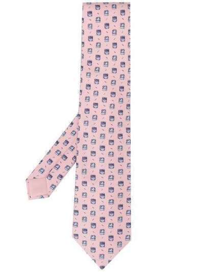 Hermès Pre-Owned галстук 2000-х годов с геометричным узором HERME180AR
