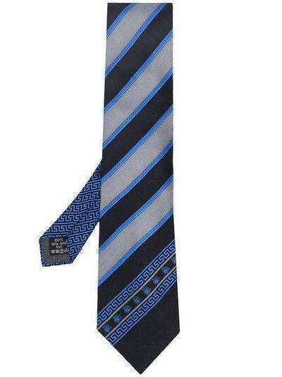 Versace Pre-Owned галстук 1990-х годов в диагональную полоску VRSA180C
