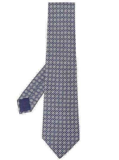 Hermès галстук 2000-х годов в диагональную полоску HERS180G