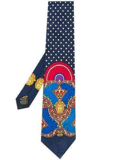 Versace Pre-Owned галстук в горох с принтом Medusa VER338