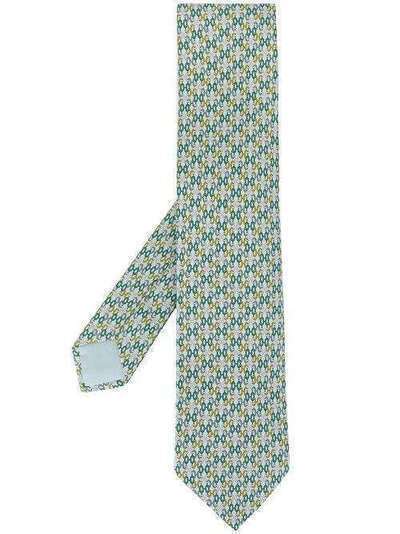 Hermès галстук с узором 606113FA