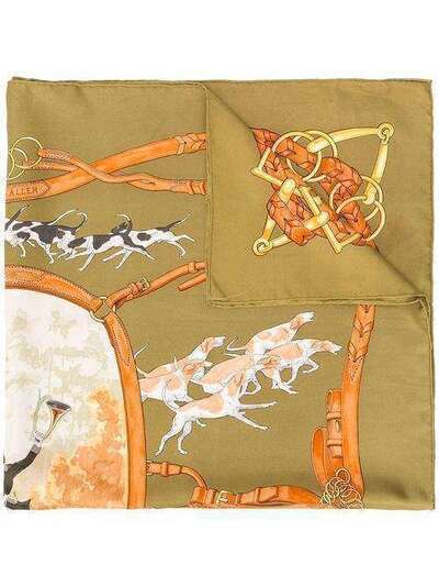 Hermès Pre-Owned hunt print scarf DMGMHESC4