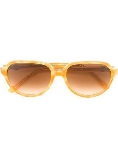 Yves Saint Laurent Pre-Owned солнцезащитные очки с мраморным узором YVL180S