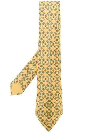 Hermès Pre-Owned галстук с геометрическим принтом H150M