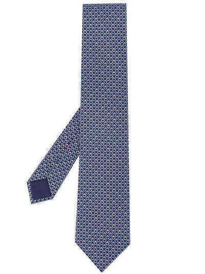 Hermès галстук 2000-х годов с принтом MES180B